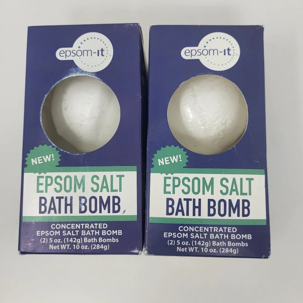 Bundle Of 2 Epsom-It Epsom Salt Bath Bomb Muscle Recovery Soak Spa Relaxation